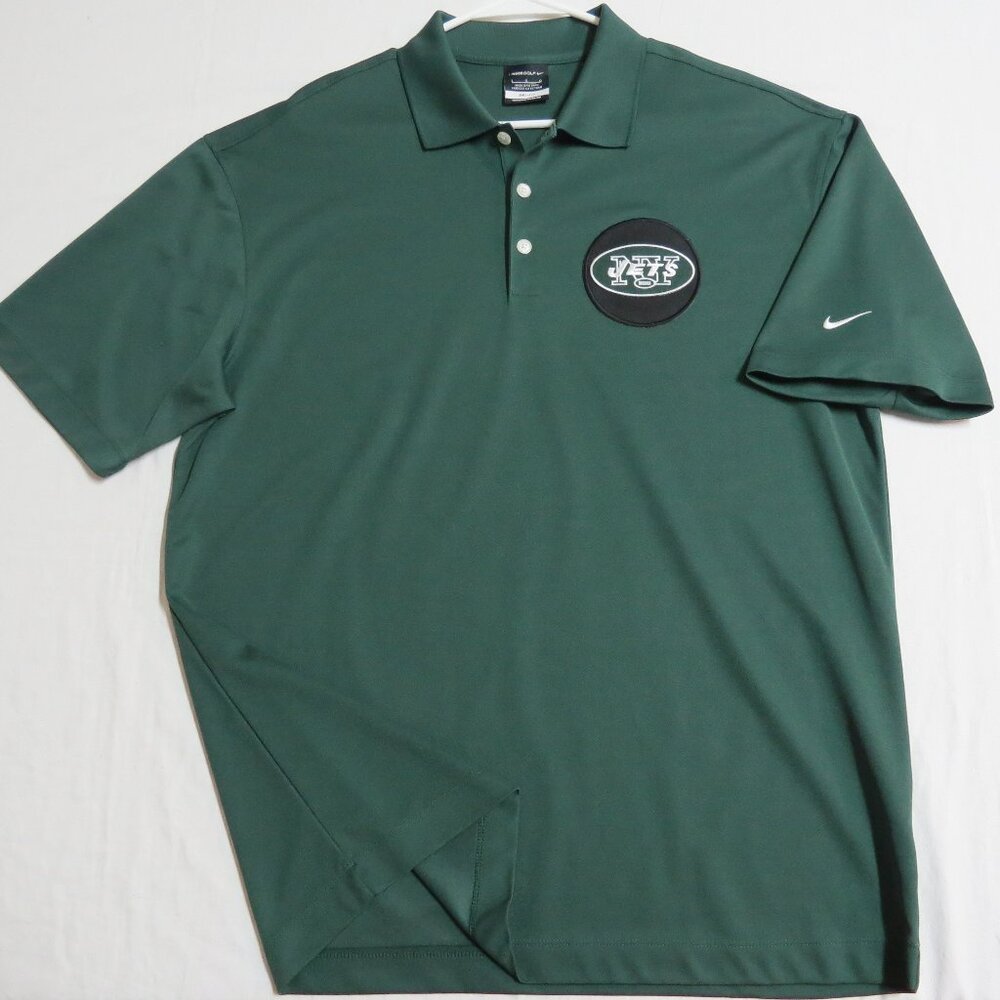 L-4XL JETS Nike Dri-Fit Men’s db #46L Polo Shirt